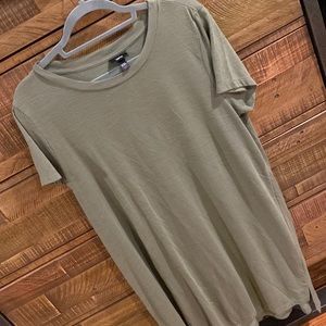 Comfy olive tee shirt material mini